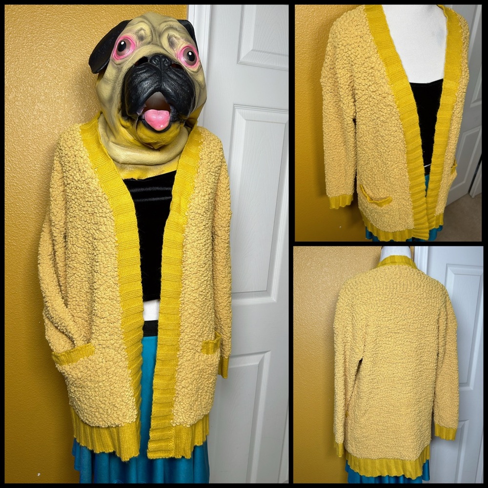 Coziest, MEROKEETY, mustard cardigan!!